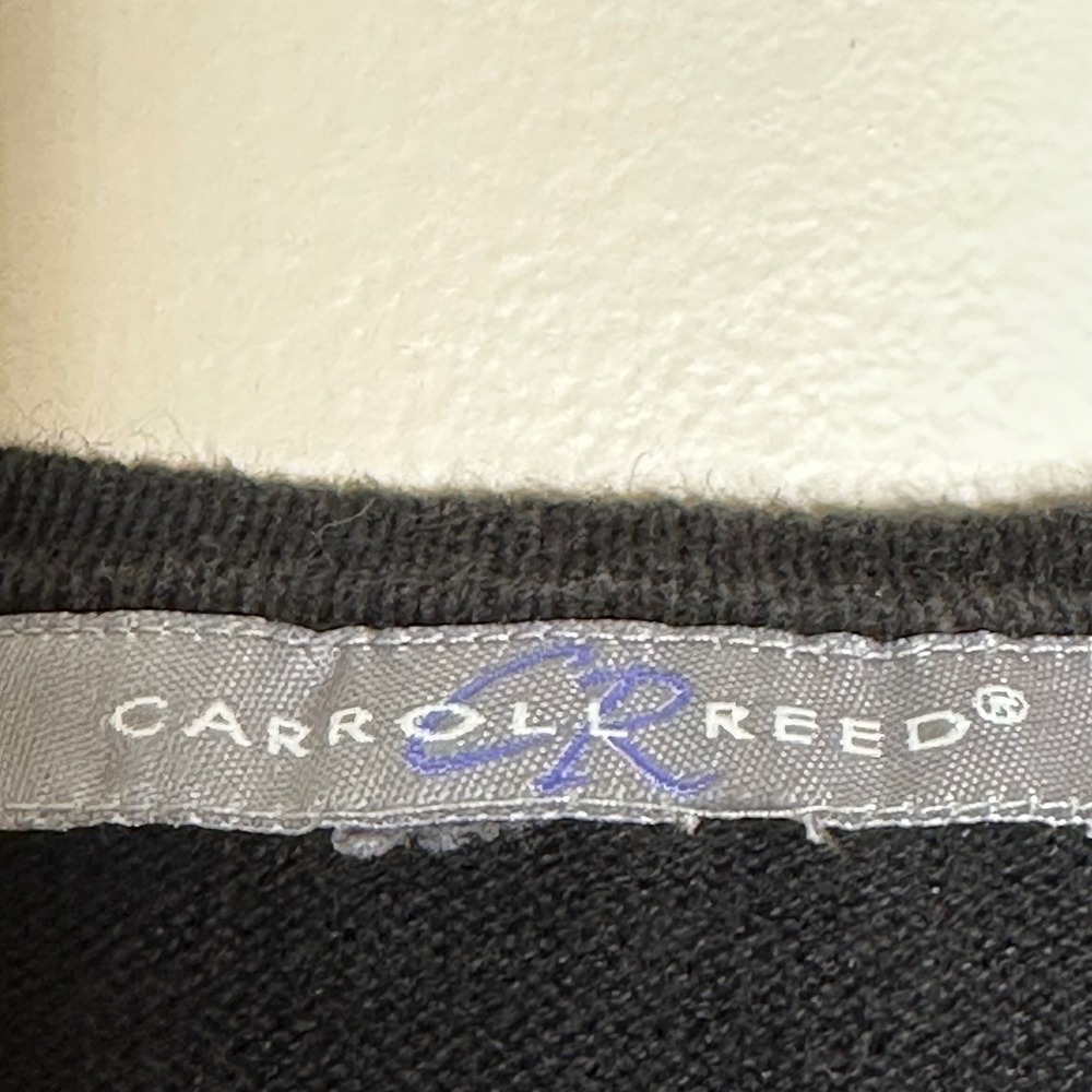 Carroll Reed Black Angel Embroidered Knit Button Cardigan cottagecore - Picture 4 of 4